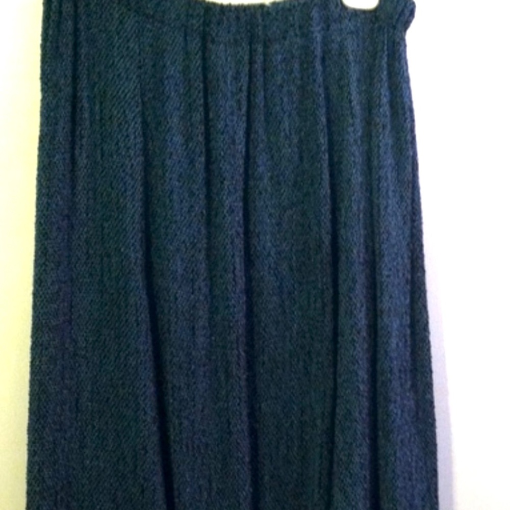 PANACHE teal+ black, handwoven skirt ,knee ,L/xL, stretch excellent